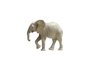 Obraz premium a small model of an elephant walking on a transparent background, PNG image, PNG file, Generative art.