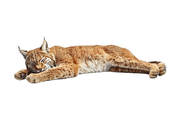 a photo of a bobcat on a transparent background, PNG image, PNG file, Generative art.