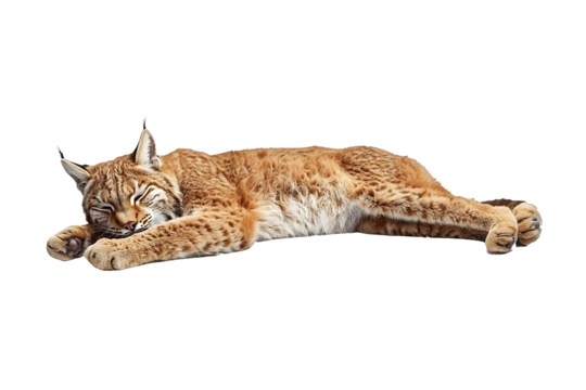 a photo of a bobcat on a transparent background, PNG image, PNG file, Generative art.