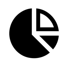 chart pie alt glyph  vector flat icon