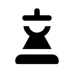 chess glyph  vector flat icon