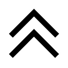 chevron double up glyph  vector flat icon