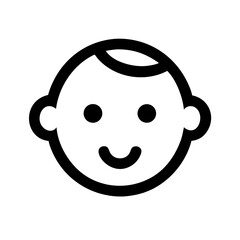 child head  vector flat icon