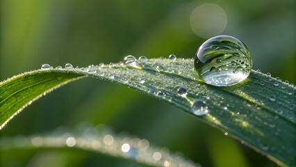water droplet, leaf macro photography dew, nature