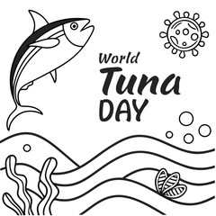WORLD TUNA DAY vector illustration