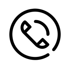 circle phone hangup  vector flat icon