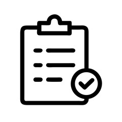 clipboard list check  vector flat icon