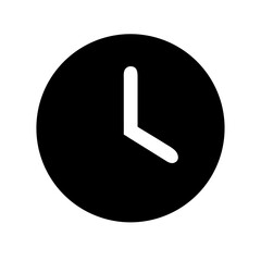 clock free interface icon glyph  vector flat icon