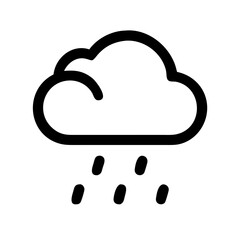cloud rain  vector flat icon