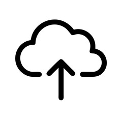 cloud upload  vector flat icon