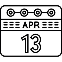 April 13 Icon