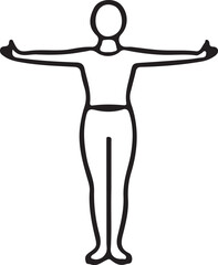 Line Art Illustration of a Person