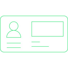 Identification Card single vector illustration icon