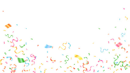 Celebration background template with gradient foil confetti colorful shiny