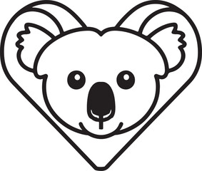 Fototapeta premium panda bear with a heart