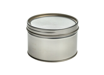 Empty silver tin can