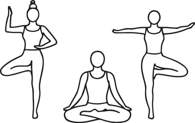 silhouette of a woman yoga