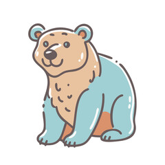 bear icon, bear vector illustration-simple illustration of bear, perfect for bear logos and icons