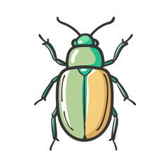 beetle icon, beetle vector illustration-simple illustration of beetle, perfect for beetle logos and icons
