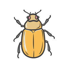 beetle icon, beetle vector illustration-simple illustration of beetle, perfect for beetle logos and icons
