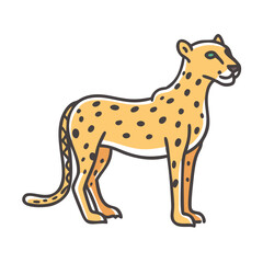 cheetah icon, cheetah vector illustration-simple illustration of cheetah, perfect for cheetah logos and icons