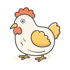 chicken icon, chicken vector illustration-simple illustration of chicken, perfect for chicken logos and icons
