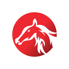 head horse logo icon vector illustration template design