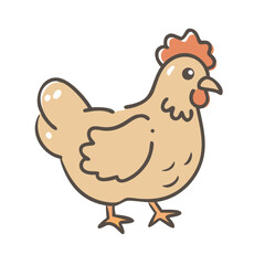 chicken hen icon, chicken hen vector illustration-simple illustration of chicken hen, perfect for chicken hen logos and icons