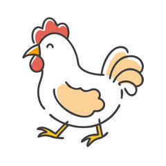chicken icon, chicken vector illustration-simple illustration of chicken, perfect for chicken logos and icons