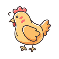 chicken icon, chicken vector illustration-simple illustration of chicken, perfect for chicken logos and icons
