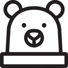 black and white cartoon character