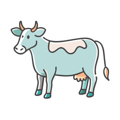 cow icon, cow vector illustration-simple illustration of cow, perfect for cow logos and icons