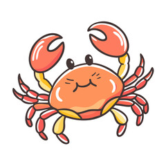 crab icon, crab vector illustration-simple illustration of crab, perfect for crab logos and icons