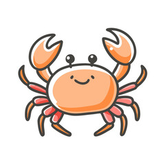 crab icon, crab vector illustration-simple illustration of crab, perfect for crab logos and icons