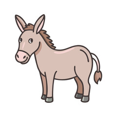 donkey icon, donkey vector illustration-simple illustration of donkey, perfect for donkey logos and icons