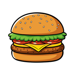 burger 2d vector