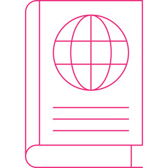 Geography Book single vector illustration icon