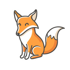 fox icon, fox vector illustration-simple illustration of fox, perfect for fox logos and icons