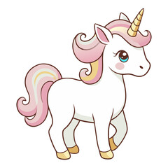 Cute unicorn vector