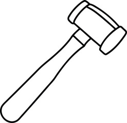 Rubber Hammer Icon Line Art Vector | Tools, Construction & Hardware Line Art