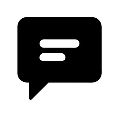 comment sms glyph  vector flat icon