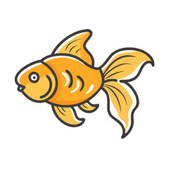 goldfish icon, goldfish vector illustration-simple illustration of goldfish, perfect for goldfish logos and icons