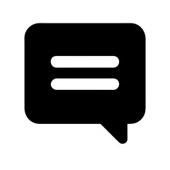 comment text glyph  vector flat icon