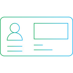 Identification Card single vector illustration icon