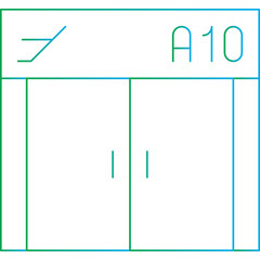 Boarding Gate single vector illustration icon