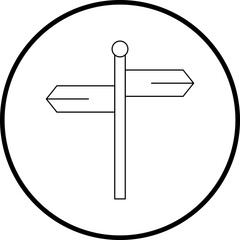 Directions single vector illustration icon