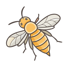 honeybee icon, honeybee vector illustration-simple illustration of honeybee, perfect for honeybee logos and icons