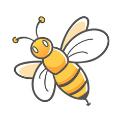 honeybee icon, honeybee vector illustration-simple illustration of honeybee, perfect for honeybee logos and icons