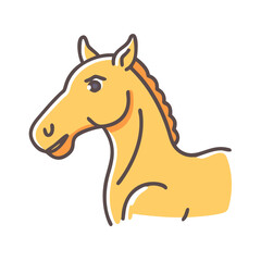 horse icon, horse vector illustration-simple illustration of horse, perfect for horse logos and icons