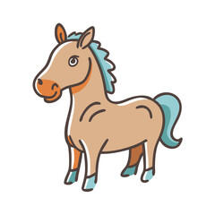 horse icon, horse vector illustration-simple illustration of horse, perfect for horse logos and icons